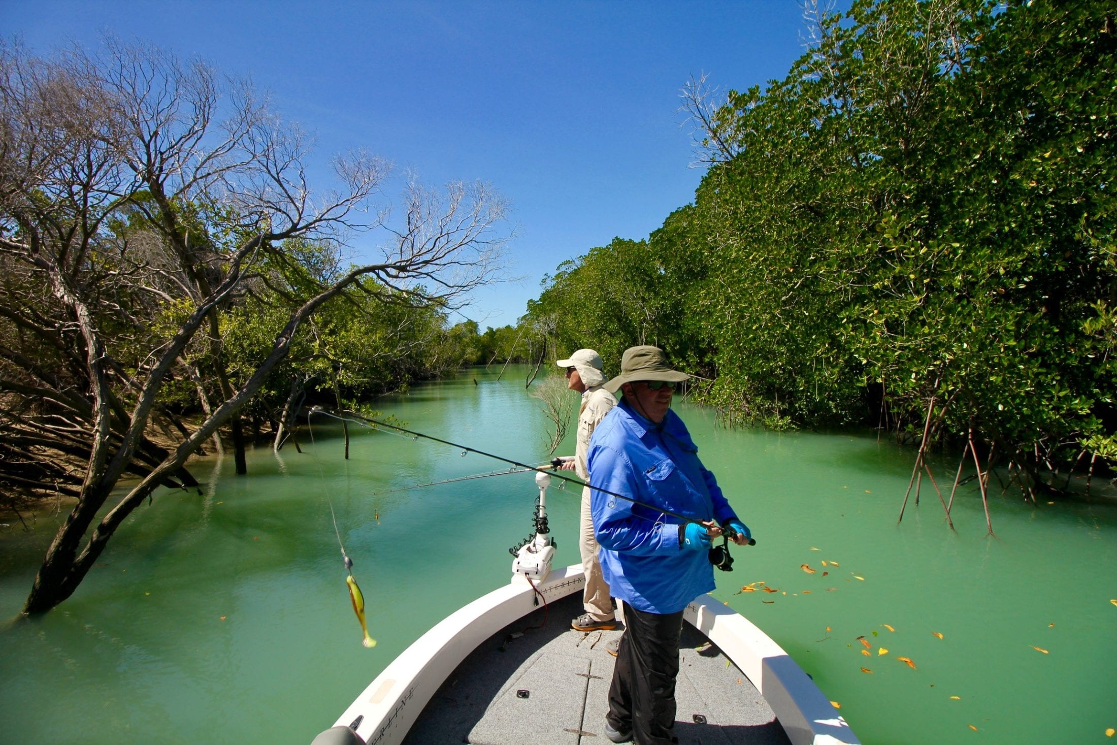 Barramundi fishing, East Arnhem Land, Northern Territory Phoenix One Luxury Yacht Charter Boat Phoenix 1 Phoenix I fly fishing wessel islands northern territory NT fishing guide East Arnhem Land Barramundi Barra