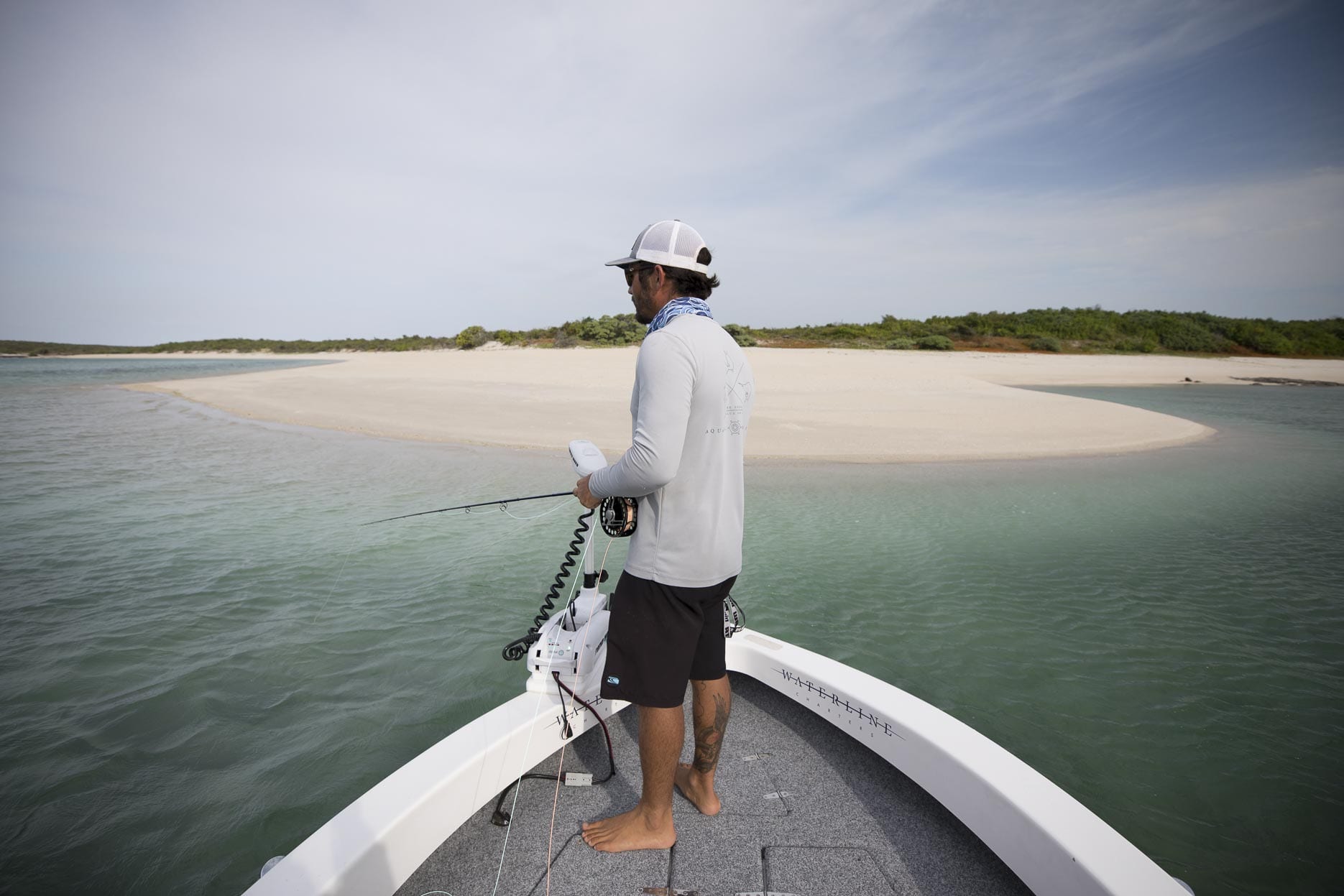 Phoenix One, Casting the shallows, Northern Territory Phoenix One Luxury Yacht Charter Boat Phoenix 1 Phoenix I fly fishing wessel islands northern territory NT fishing guide East Arnhem Land