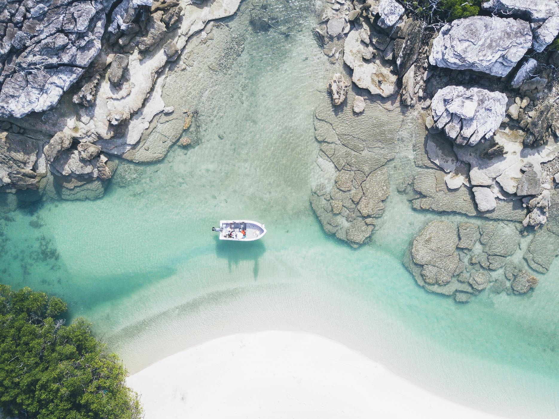 Phoenix One Fishing Dory Aerial, Northern Territory Phoenix One Luxury Yacht Charter Boat Phoenix 1 Phoenix I fly fishing wessel islands northern territory NT fishing guide East Arnhem Land